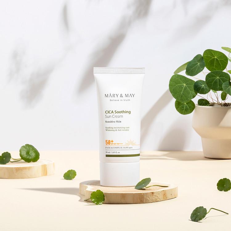 [Mary&May] CICA Soothing Sun Cream SPF50+ PA++++ - 50ml