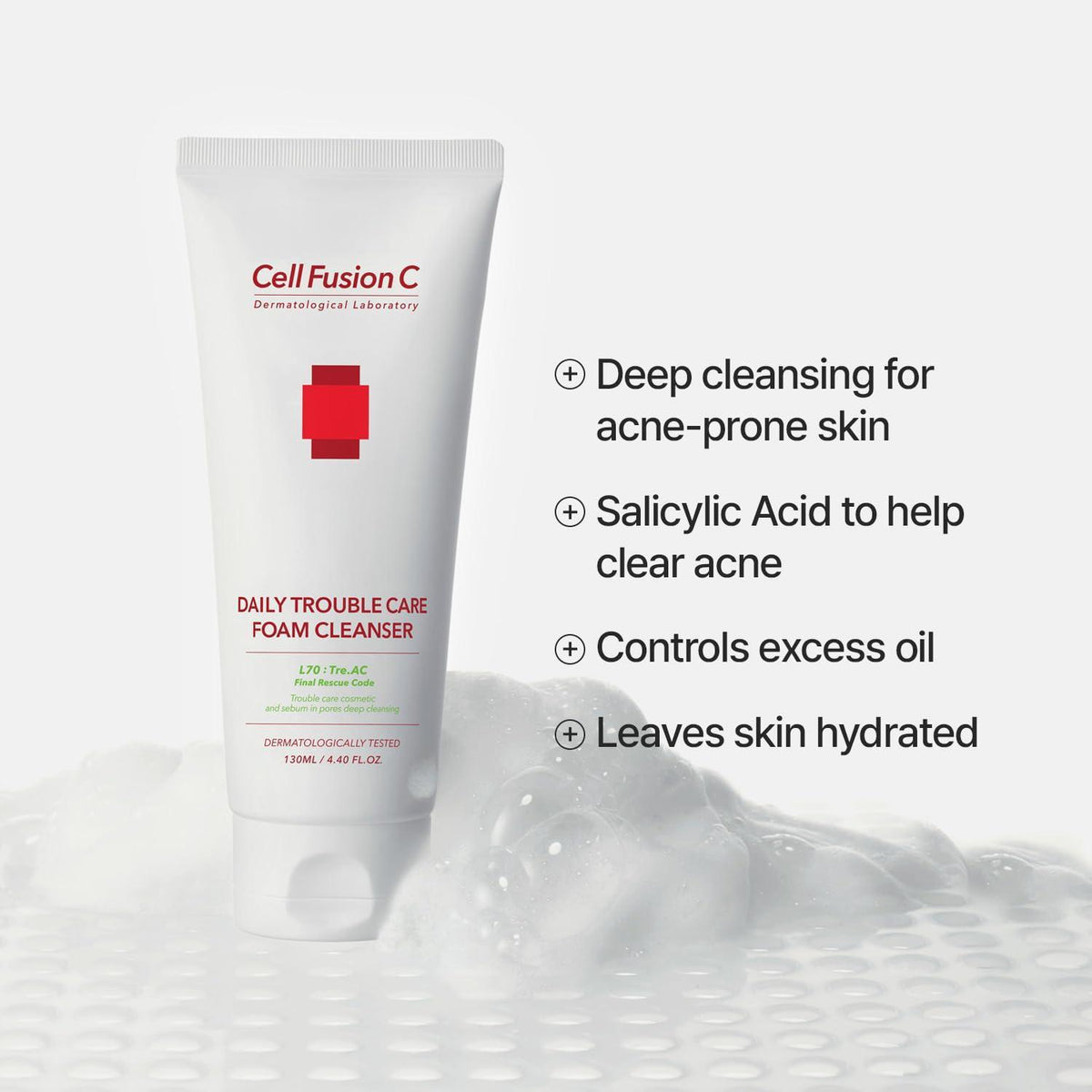 [CellFusionC] TRE.AC Daily Trouble Care Foam Cleanser - 130ml