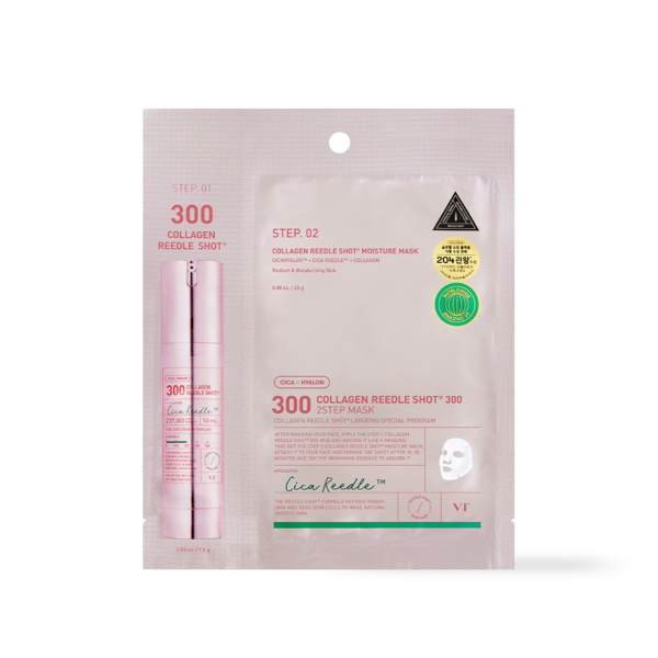 [VT Cosmetics] COLLAGEN Reedles Shot 300hL 2 STEP MASK