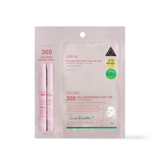 [VT Cosmetics] COLLAGEN Reedles Shot 300hL 2 STEP MASK