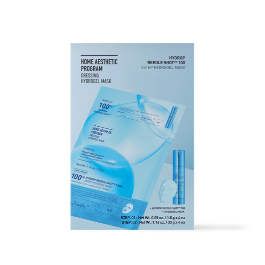 [VT Cosmetics] HYDROP Reedle Shot 100hl 2STEP Hydrogel Mask - 2Type
