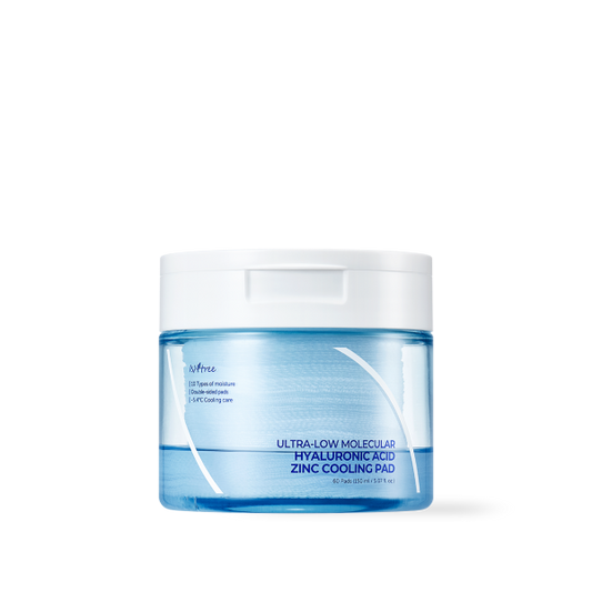 [Isntree] Ultra-Low Molecular Hyaluronic Acid Zinc Cooling Pad 150ml 60ea