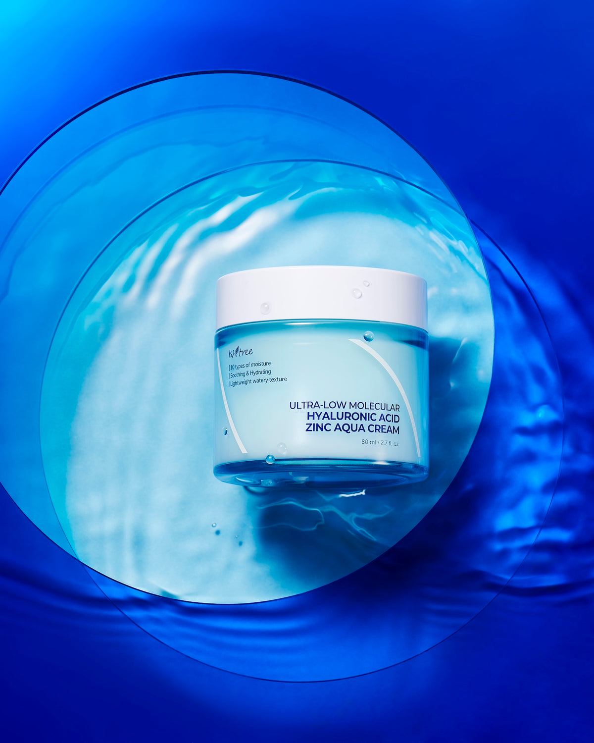 [Isntree] Ultra-Low Molecular Hyaluronic Acid Zinc Aqua Cream 80ml