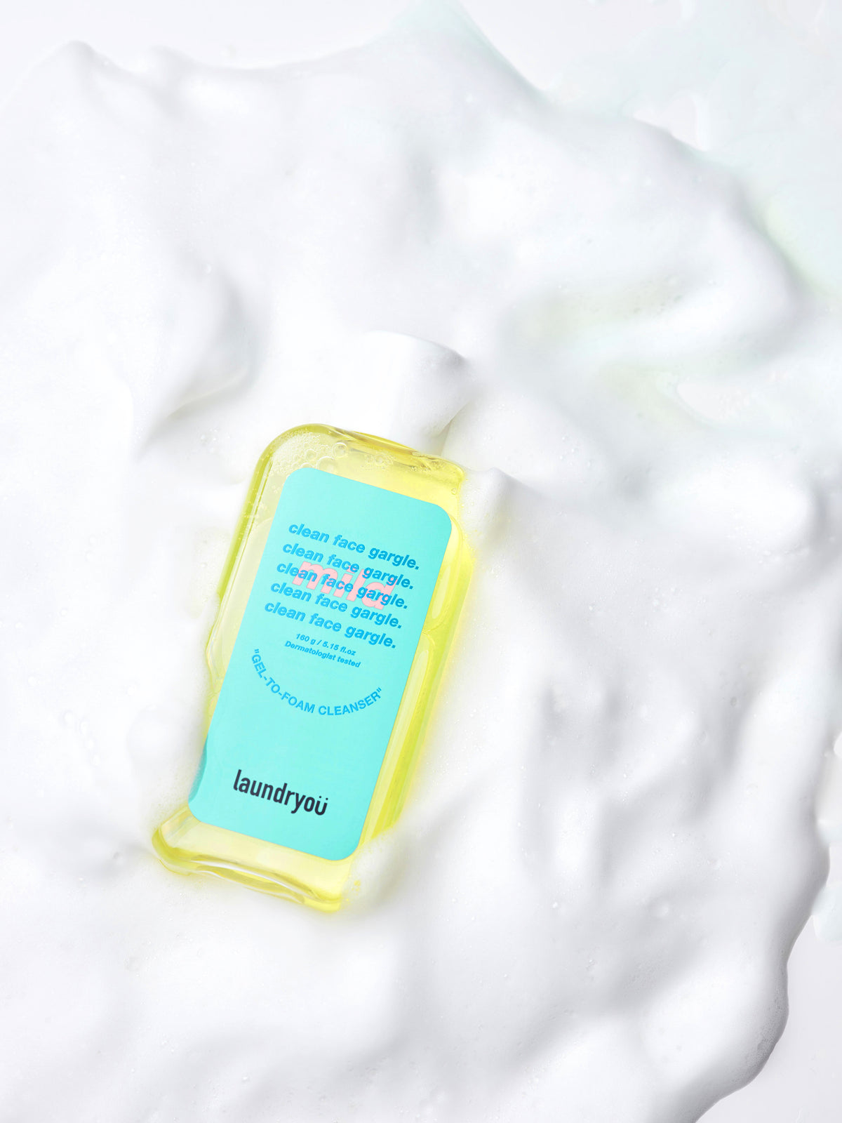 [Laundryou] Clean Face Gargle Gel-to-Foam Cleanser Mild 160g